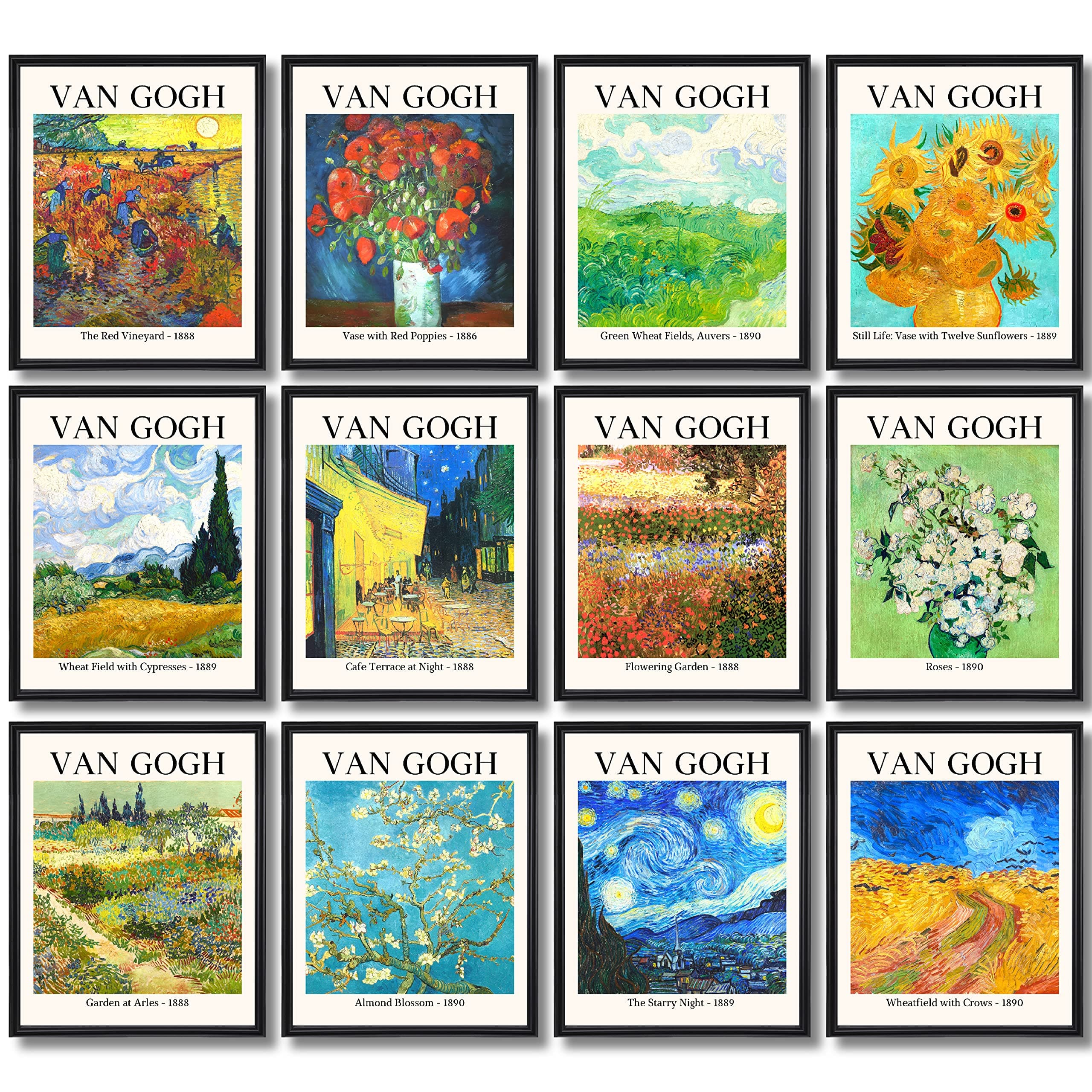 97 Decor - Van Gogh Posters - Wall Art - Prints Famous Art Prints Artwork Paintings Abstract Art Posters Art Print Art Vincent (8x10 Inch Unframed)