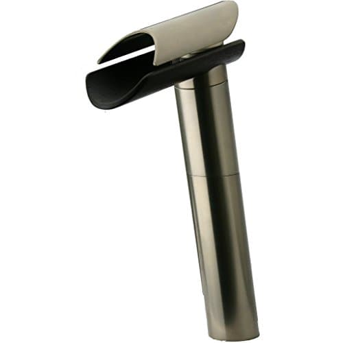 Pogno single lever handle Bathroom vessel filler tall faucet (1.2 GPM) (Brushed Nickel-Wenge)