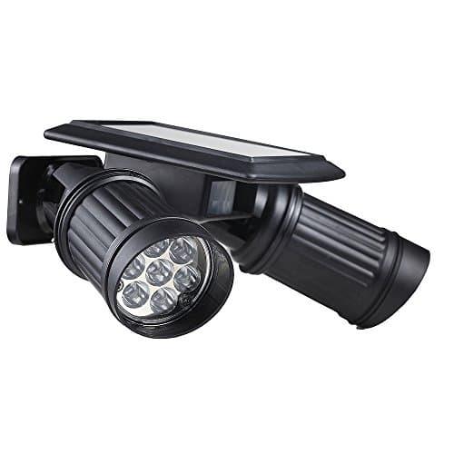 Solar Lights Motion Sensor Outdoor, Upgraded Double Spotlights 14 LED Dual Head Waterproof Solar Powered 360-Degree Rotatable Security Lights for Patio Garden Porch Driveway Pathway Garage