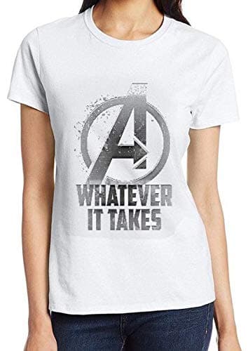 Women's Printed Polyester T-Shirts with Short Sleeves and Round Neck