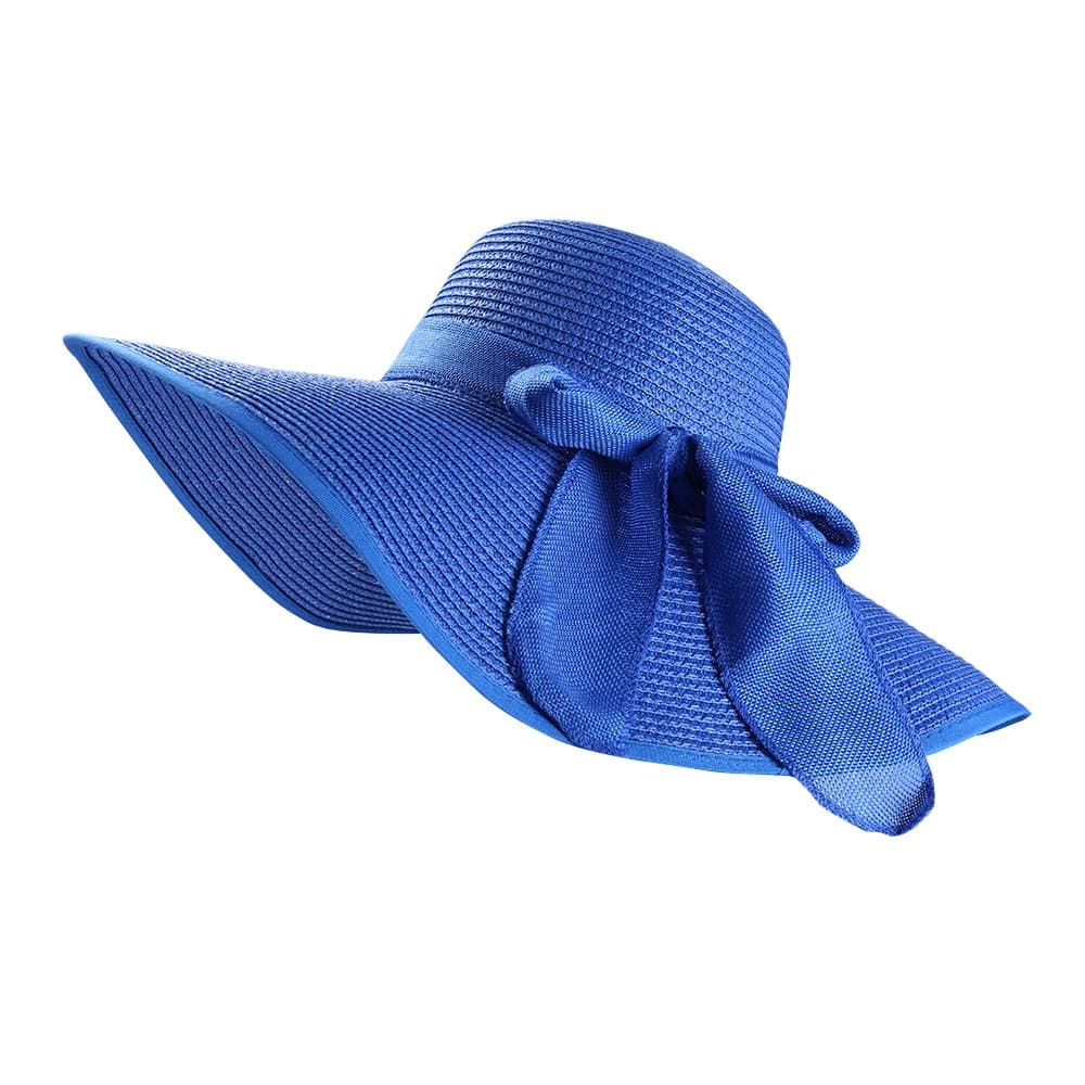 Aerusi Roll up Foldable Wide Large Brim Summer Beach Sun Block Floppy Straw Hat