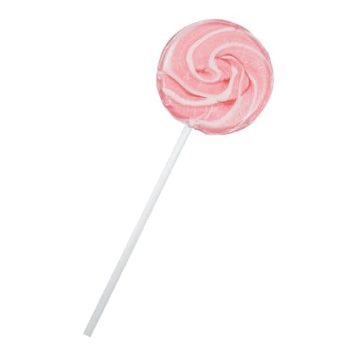 Pink Lollipops, 24 Pack, Pink Swirl Lollipops Individually Wrapped, Pink Lollipop Suckers Bulk, The Hampton Popcorn & Candy Company