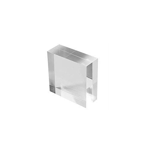 Clear Polished Acrylic Cube Acrylic Square Display Block Acrylic Jewelry Display Stand Ring Showcase Display Holder (1"x6"x6")