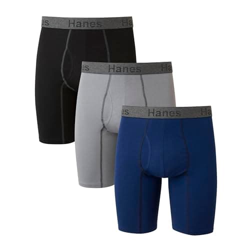 Hanes Men's CFFLC3ASTL 3 Boxers Briefs, Multicolour (Assorted)