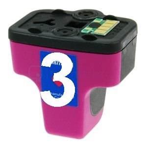 3 For HP 02 Remanufactured Magenta Ink Cartridges