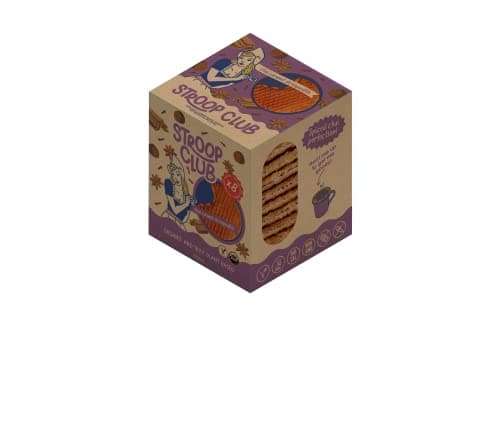 Stroop Club Traditional Caramel Delights Cookies | Organic Waffles and Plant Based | Vegan Healthy Snacks Stroopwafels - 3 x Pack of 8 Waffles (24 Waffle Cookies)