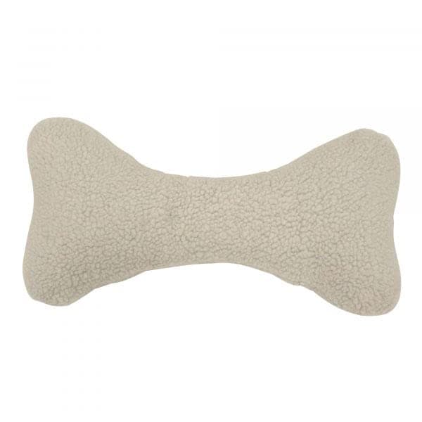Carolina Pet Sherpa Bone Shaped Pillow/Toy for Pets, Large, Natural
