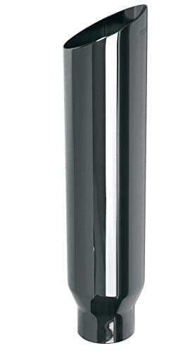 5" Inlet 10" Outlet 36" Long Long Angle Midnight Black Chrome Diesel Performance Exhaust Stack Rolled Tip