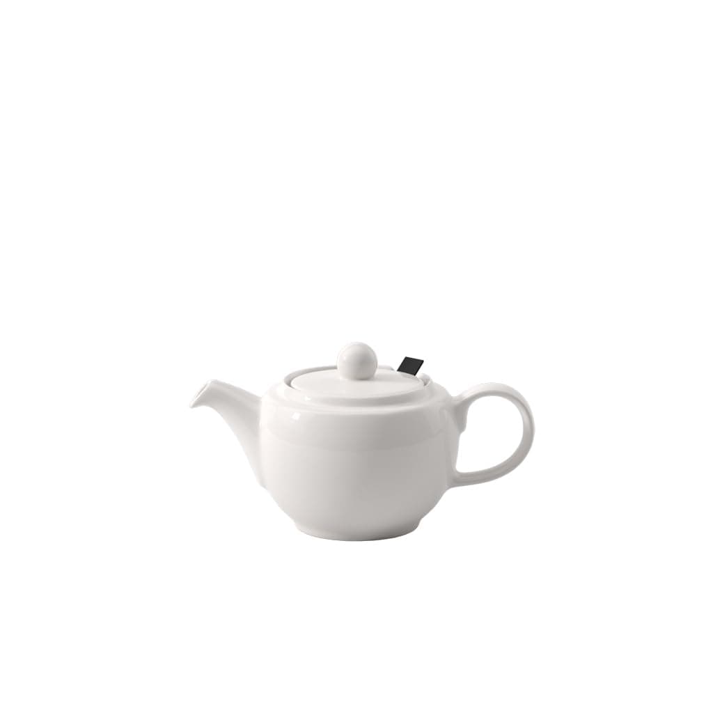 Teapot with lid and Filter, Beautifully Shaped White Pot Maoffrom Premium Porcelain, Dishwasher Safe, 450 ml