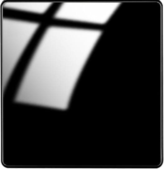 1 Gang 2 WaY Tempered Black Glass Panel and Big Rocker Button Switch Light Switches with LED Indicator,UK Standard Wall Power Socket, Artistic Modern Black Swich soket (1 GANG 2 WAY)