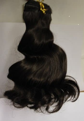 Elegant Synthetic Hair Weaves. Made from New Arrival Heat Resistant Fibre and supplied in beautiful loose waves. 12" length, Color '1B'