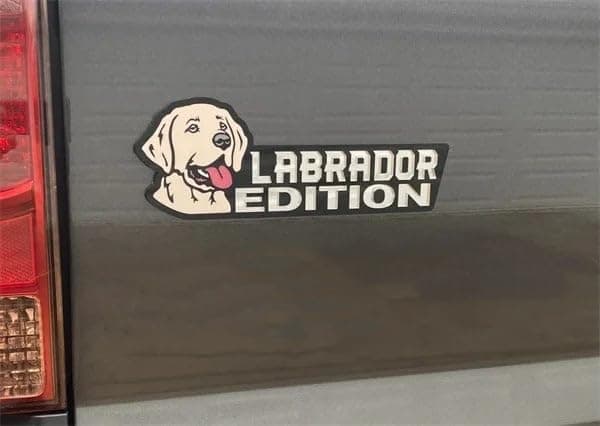 Dog Edition 3D Badge Automotive Decals, Laser Cutting Vehicle Emblem Stickers for Car, Truck, RV, Boat Exterior Decoration - Funny Animal Accessories Gifts (Labrador)