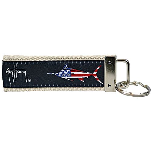 Guy Harvey Canvas Ribbon Nautical Key Rings