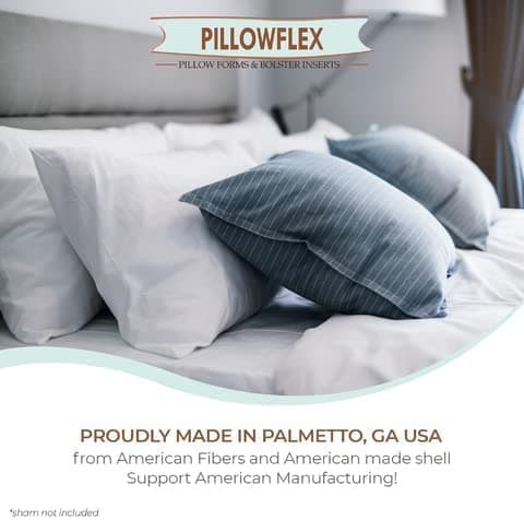Pillowflex Set of 2 Synthetic Down Alternative Pillow Inserts for Shams (12 Inch by 16 Inch)