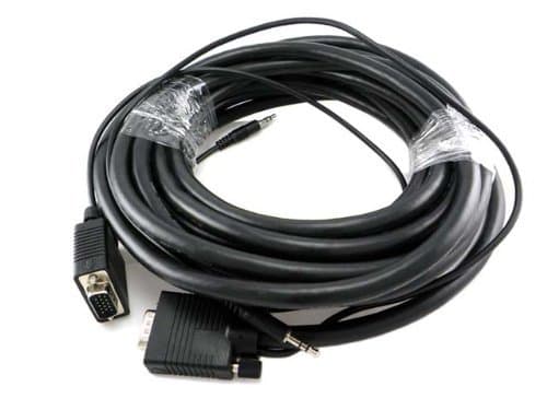 Importer520 HD15 M/M VGA/SVGA/UXGA with AUDIO Monitor Projector Cable Stereo 3.5mm Audio - Double Shielded UL Listed - 50 Ft.