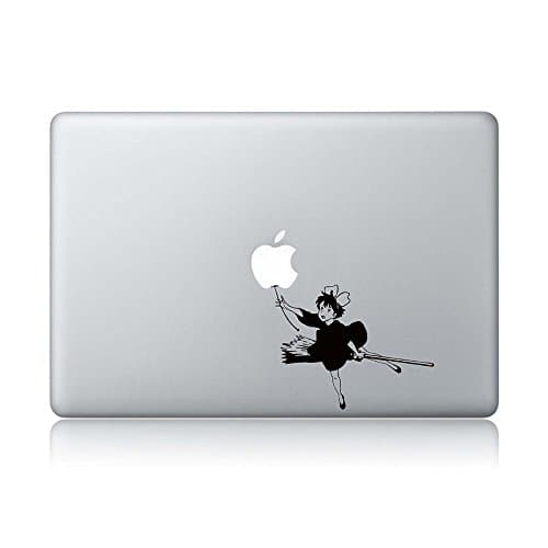 Kiki Grabbing Apple Balloon Kiki's Delivery Service Studio Ghibli Hayao Miyazaki Apple Macbook Laptop Vinyl Sticker Decal