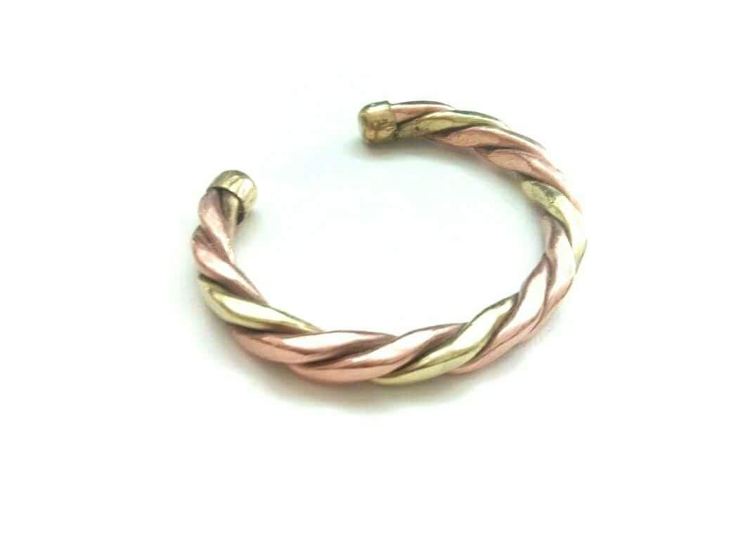 DevDeep Punjabi Sikh Copper Brass Patti Kada/Bracelet for Men/Women with Adjustable Dia. to Any Wrist
