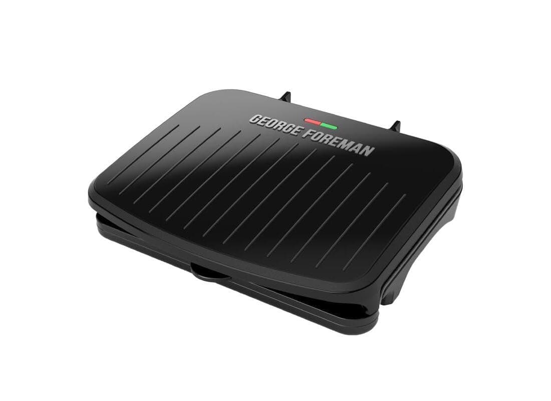 George Foreman 5-Serving Classic Plate Electric Indoor Grill and Panini Press - Black