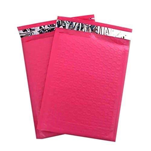 Forlei Poly Bubble Mailers – #2 Set of 25, 8.5 x 12-inch Hot Pink Padded Business Postal Bags – Tearproof and Waterproof Mailers – Self-Sealing Colorful Bubble Mailers – Poly Bubble Envelopes