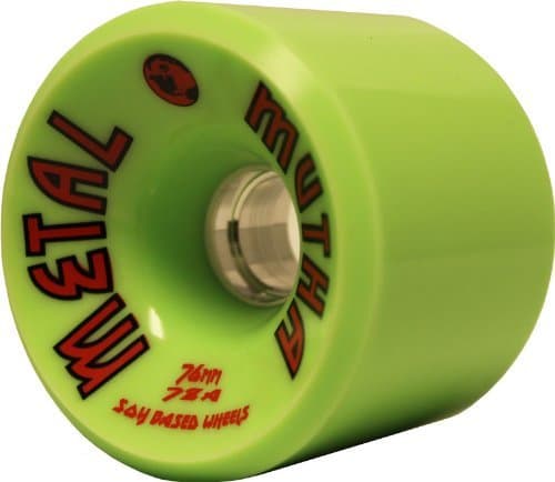 Luv Yo Mutha Metal Longboard Wheels CNC Aluminum CORE 76MM 78A Green Race Dregs