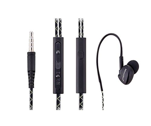 Headphones, Noise cancelling In Ear Sports Headphone Stereo Bass Earphone Sweatproof Headset with Mic & Volume Control for iphone ,ipod,ipad and smart phone (Black)