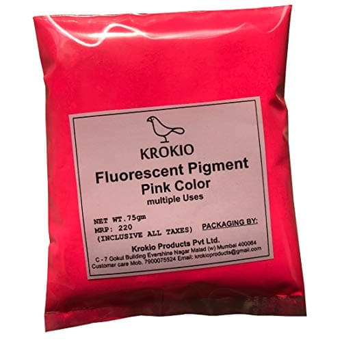 Fluorescent Pigment Powder for Candle Making Colors (Dye) Pack of 75gm (Pink)
