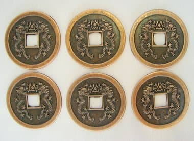 6 of Double Dragon Coins (I chi Coins)