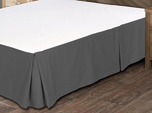Luxury Soft Bedskirt King Size 10 Inch Drop Dark Gray Solid with 100 % Egyptian Cotton - 700 Thread Count