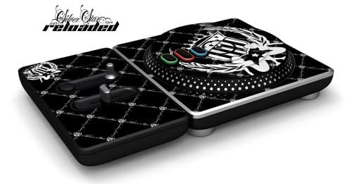 Dj Hero Turntable Controller Designer Skin, Fits Xbox 360, Playstation 2 & 3 - Silver Star Reloaded