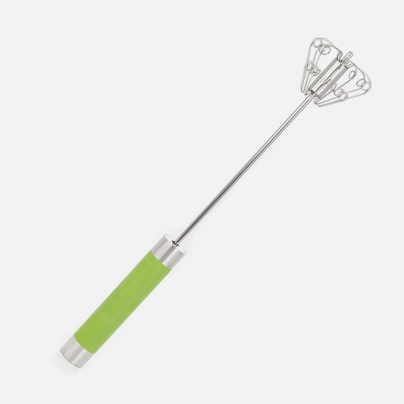 NOVA Multi-Whisk Milk Frother Manual Hand Mixer Stainless Steel Ideal for Milk Foam, Scrambled Eggs, Dressings, Whipped Cream, Sauces, Desserts and Much More (Lime)