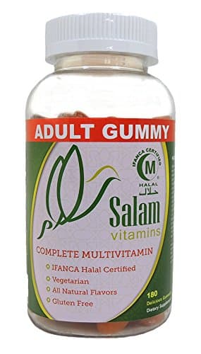 Salam Vitamins, Adult Halal & Vegetarian Gummy Vitamins, 180 Count (Pack of 2)