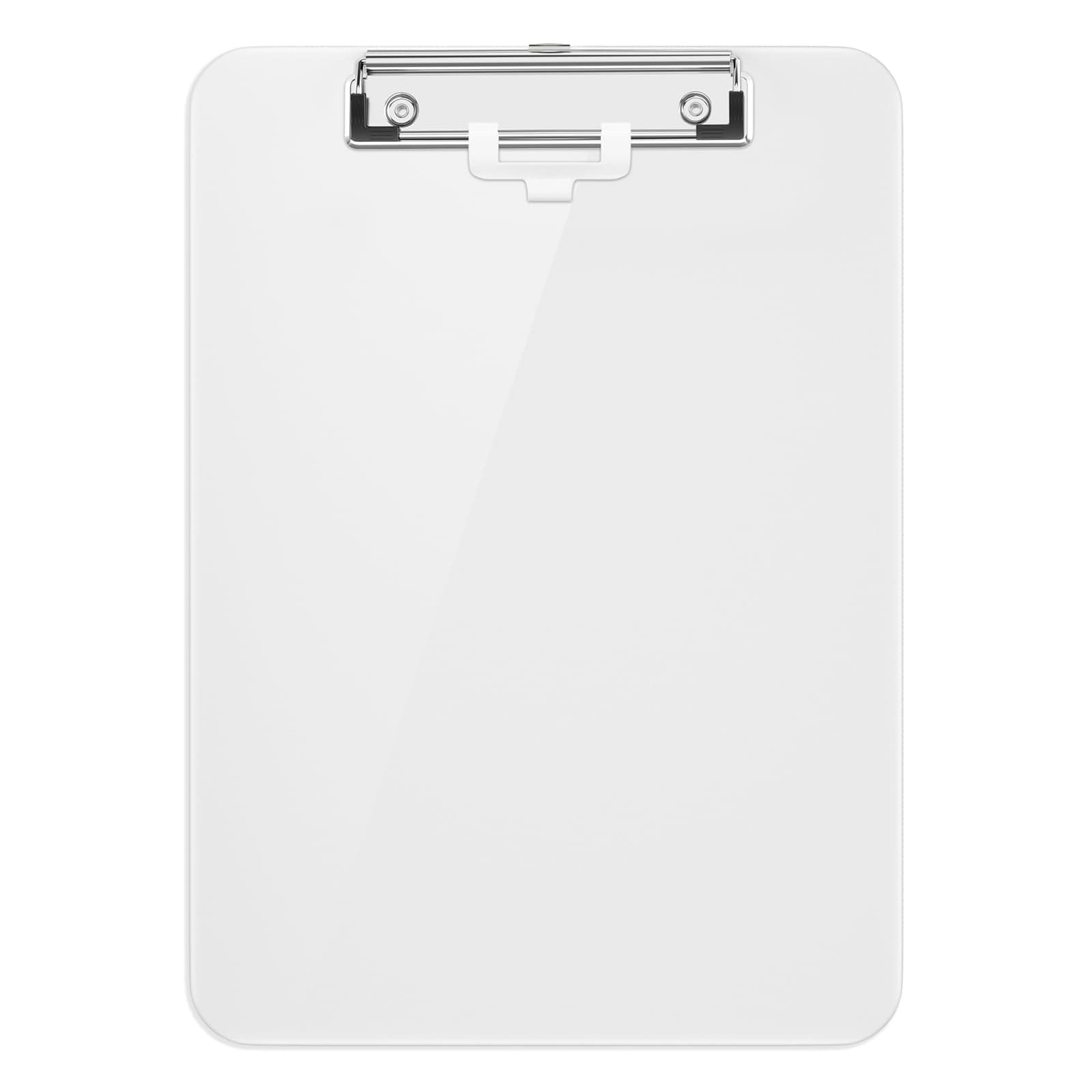 Plastic Clipboard, White 8.5x11" Clipboard, A4 Letter Size Clipboards for Nurses, Students, Office and Women, Clipboard with Pen Holder and Low Profile Clip, Size 12.5 x 9 Inch(White)