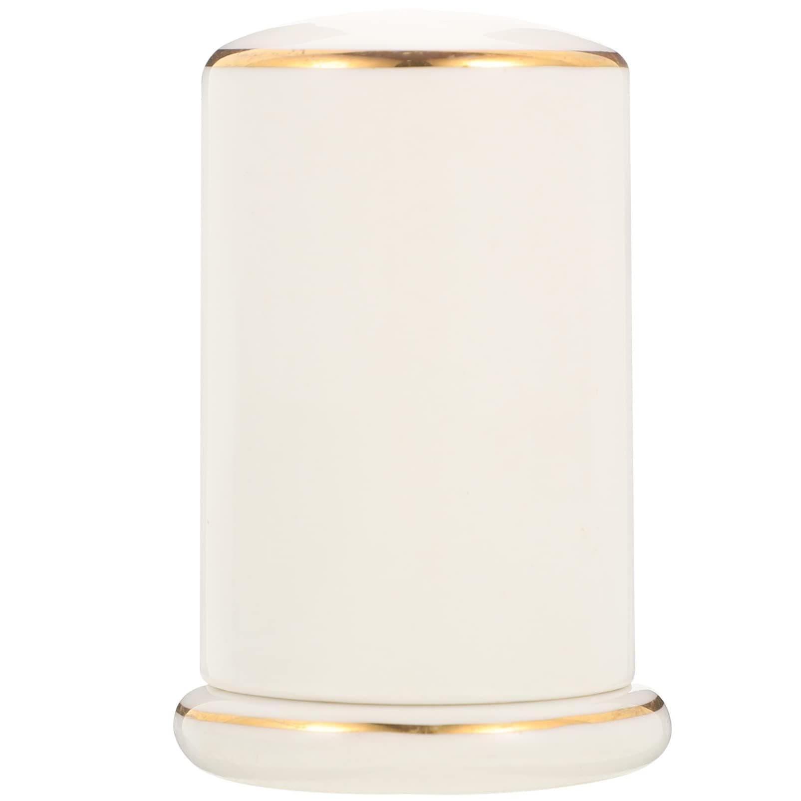 Alipis Ceramic Toothpick Box Toothpick Holder Dispenser Tabletop Toothpick Holder Toothpick Case Desk Dispenser Household Toothpick Container Ceramics Storage Tank White Light Luxury