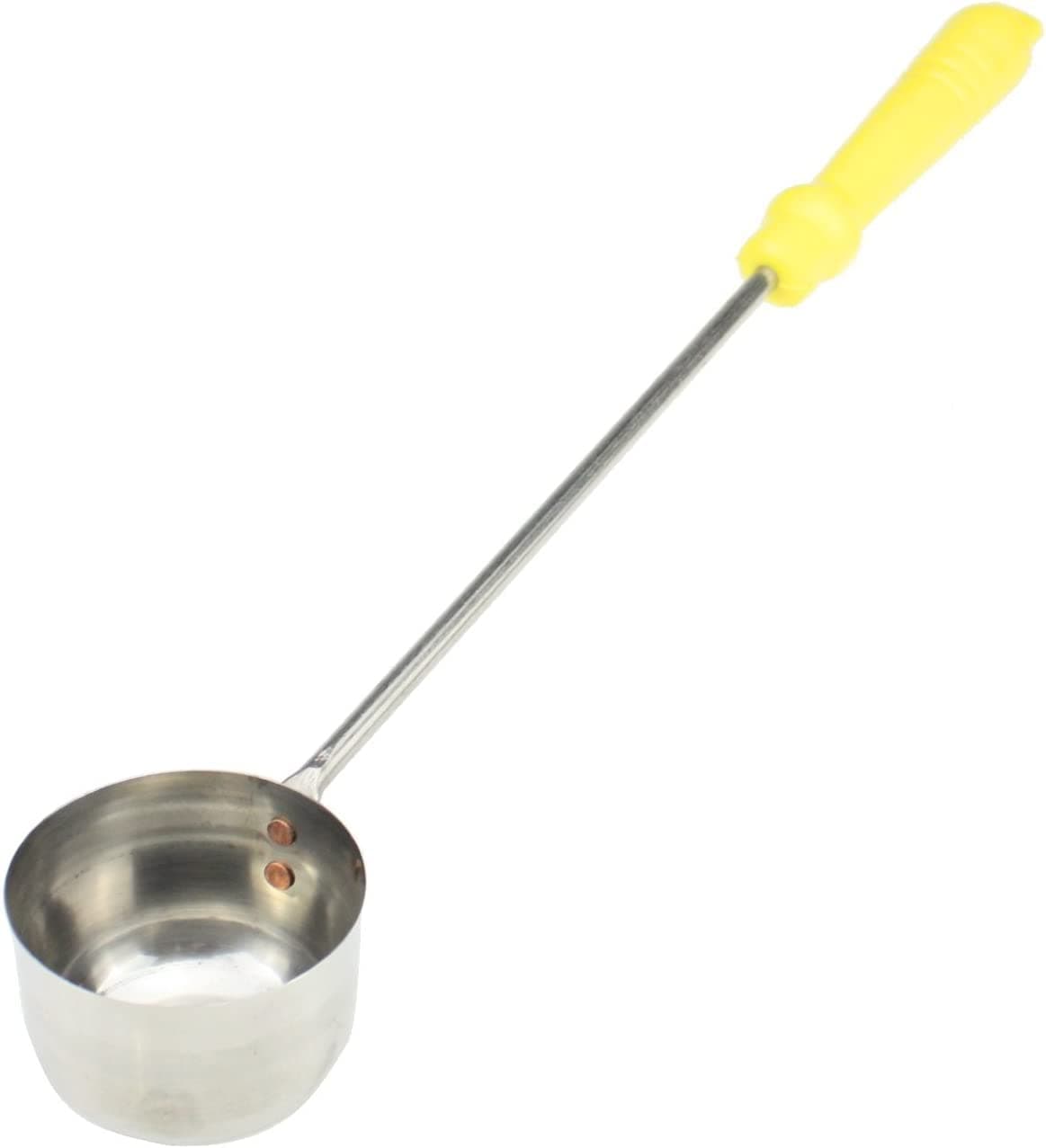 Stainless Steel Ladle - Long Handle Serving Soup, Gravy, Sauces, Oil, Tea, Punch Ladle (Size 3: 6.5cm)