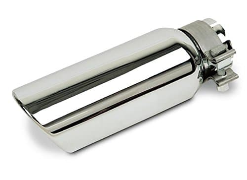Black Horse Muffler Tip compatible with 0 Universal 0 3in inlet 4in outlet 10in length Chrome Stainless Steel MT-RR01SS