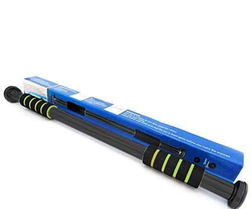 NIRVA WITH DEVICE OF WOMEN PICTURE Adjustable Size 60-100 cm Exercise Pull-Up Bar with Non-Slip Soft Padded Easy Installable Doors Gym Bar is Wall or Door Mounted for Men and Women (Green and Black)