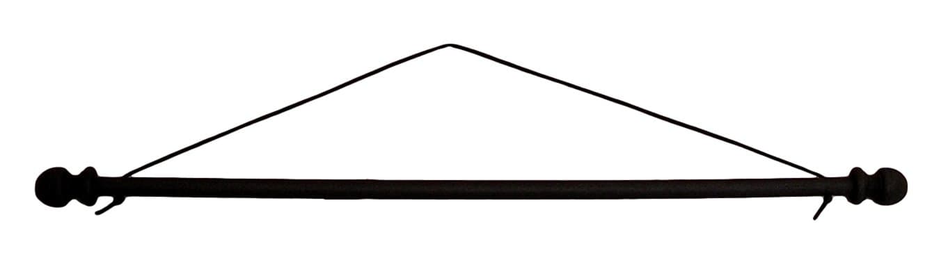 Quixotic Creations Indoor Garden Flag Holder Fits 13 Inch or Smaller Hangings (Black)