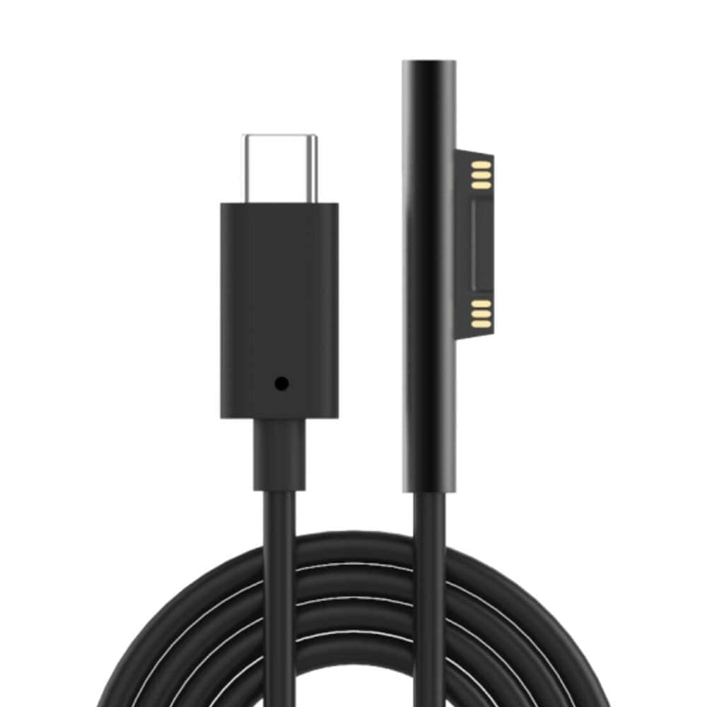 Microsoft Surface Connect to USB-C PD 15 V Charging Cable Compatible with Microsoft Surface Pro Series, Surface Book Series, Surface Laptop Series, Surface Go (Male USBC)
