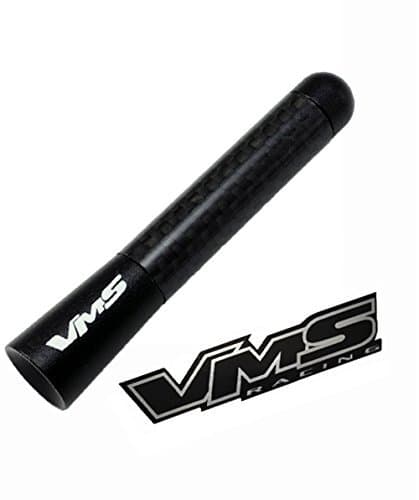 VMS Racing BLACK Real CARBON FIBER 3 inch CNC Machined Billet Aluminum Short ANTENNA Compatible with Chevy Chevrolet HHR Camaro
