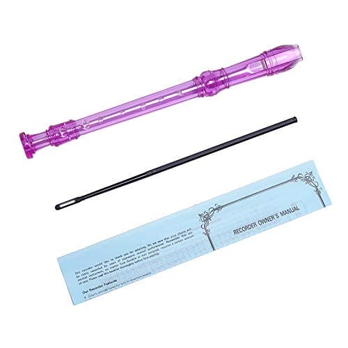 Libretto Soprano Recorder, Transparent Purple, Made in Taiwan! The Excellent Choice & Gift for Music Lover!