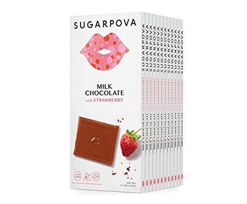 Sugarpova Milk Chocolate with Strawberry - 12 Count Case