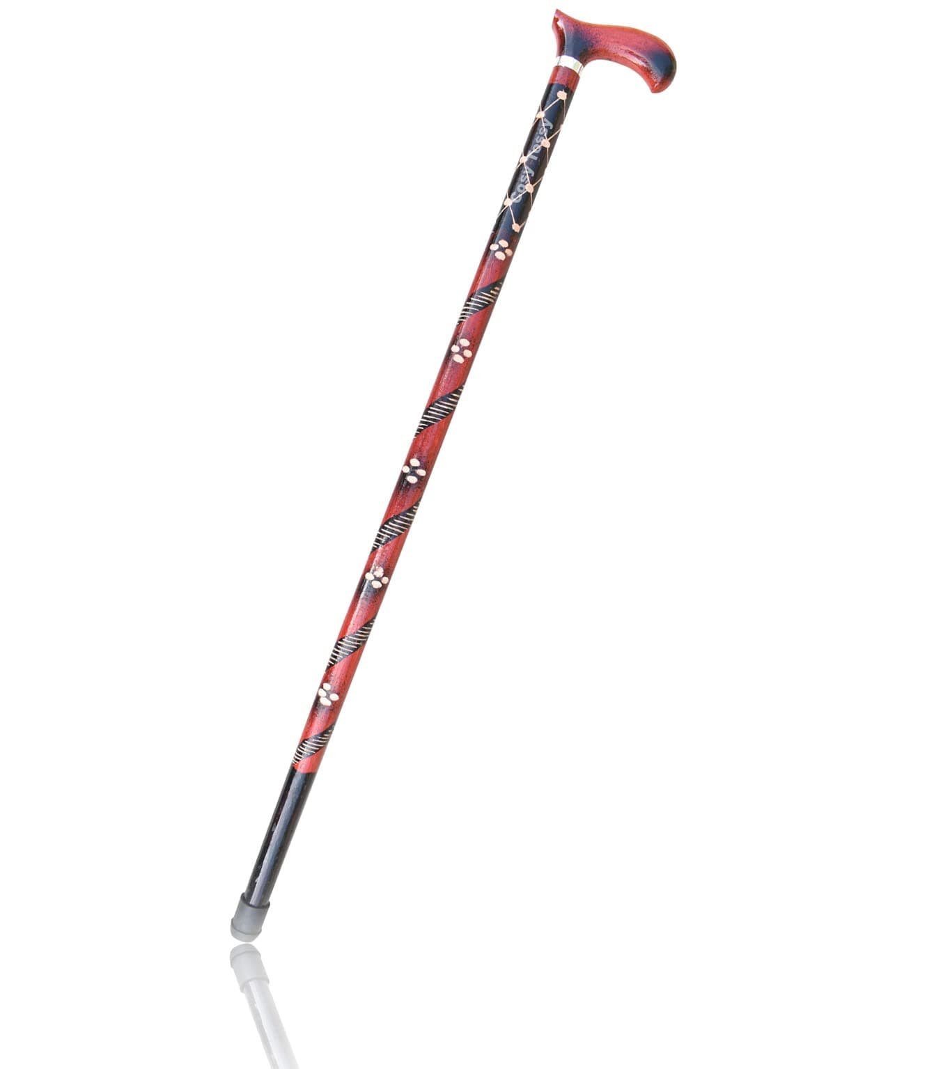 Cosy tossy Wooden Walking Stick with Handle (36-inch, Brown)