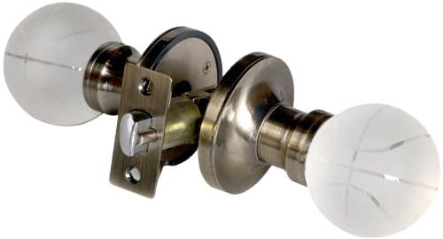 of New York 3609APR Basketball Privacy Doorknob, 2.5-Inch, Antique Brass