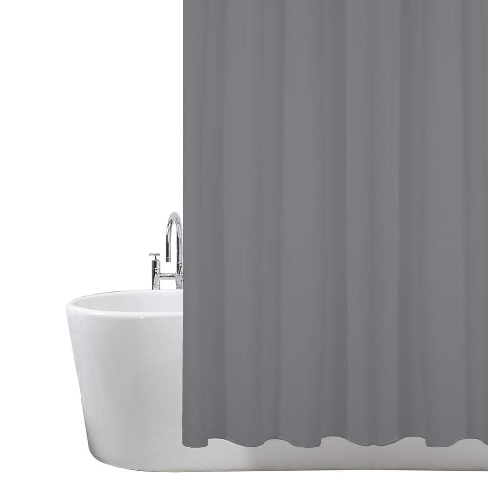 ANSIO Shower Curtain for Bathroom - Mould and Mildew Resistant - Charcoal Grey, 180 x 180 cm (71 x 71 Inch) | Water Repellent Fabric | 100% Polyester