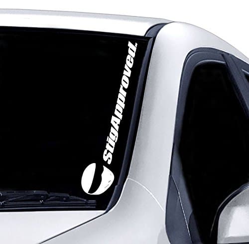 STIG APPROVED WINDSCREEN STICKER FUNNY CAR VAN 4X4 JDM DRIFT WINDOW PAINTWORK DECAL GRAPHIC