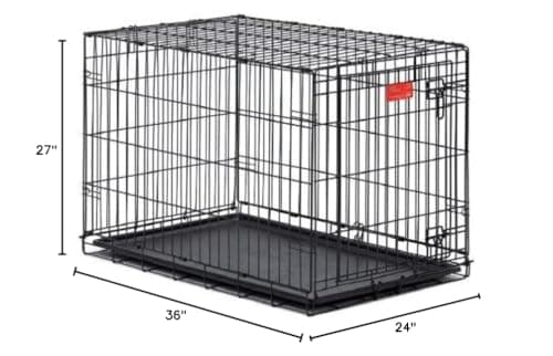 Pet Crate - Black Portable Kennel for Pets - 36"W X 27"L X 24"H - Great For Traveling With Dogs or Cats - Fits Anywhere - Lightweight and Easy Assemble