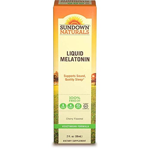 Sundown Naturals Sublingual Melatonin Liquid, Cherry 2 fl oz (59 ml) Pack of 4