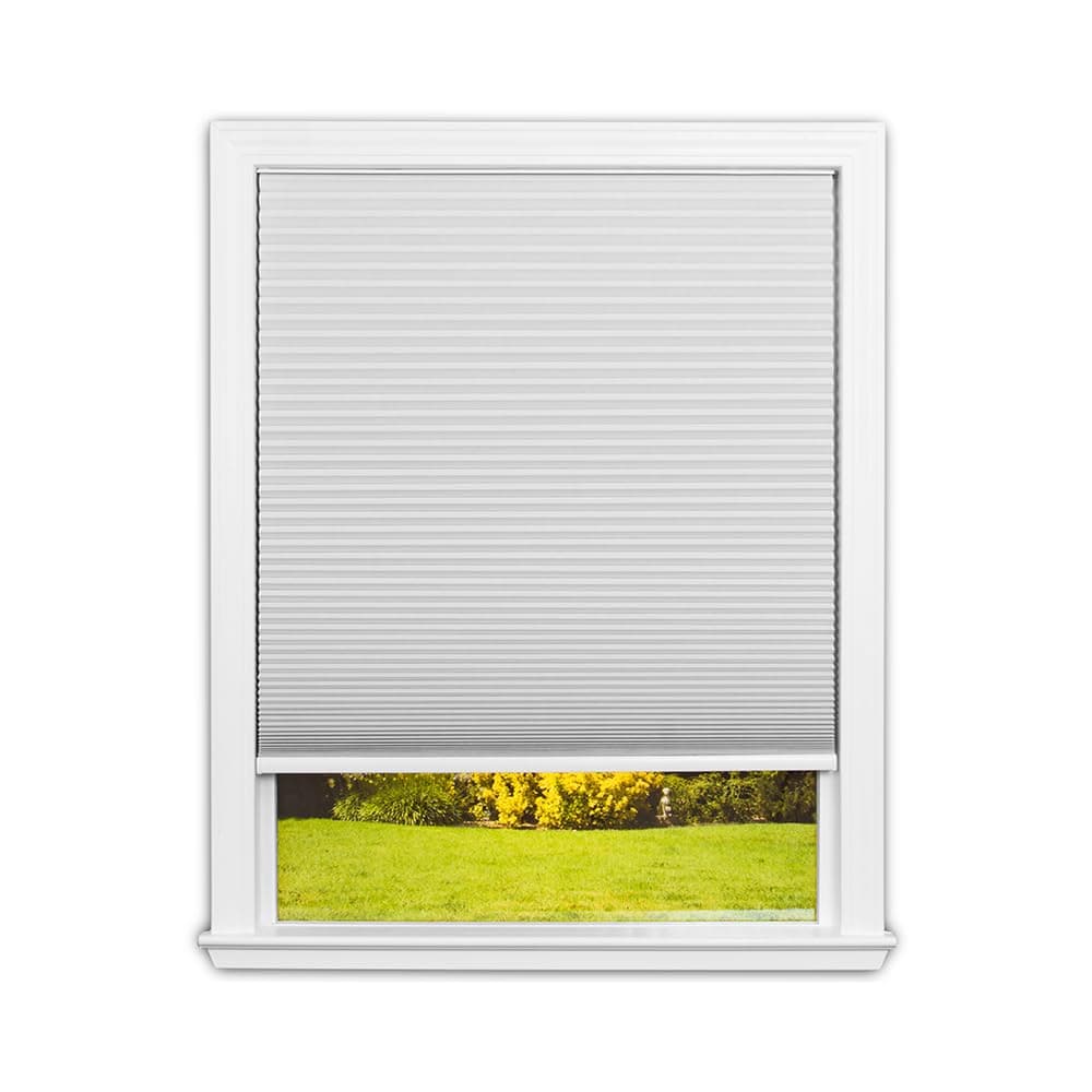 Redi Shade No Tools Easy Lift Trim-at-Home Cordless Cellular Blackout Fabric White, 30 in x 64 in, (Fits windows 19 - in)