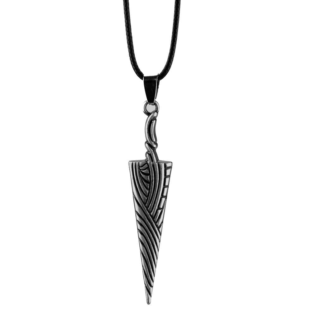 – Anime Hollow Knight Hollow Knight Pure Nail Sword Bone Nail Pendant Necklace Trendy Geometry Rope Choker Necklace Jewelry