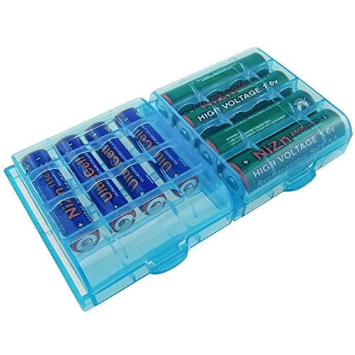 UltraCell Plus NiZn 1.6v AA - 2800mWh, AAA - 1150mWH High Voltage Rechargeable Batteries with Battery Storage Box (Combo for 4pcs AA, 4pcs AAA, 2pcs Blue Battery Boxes)